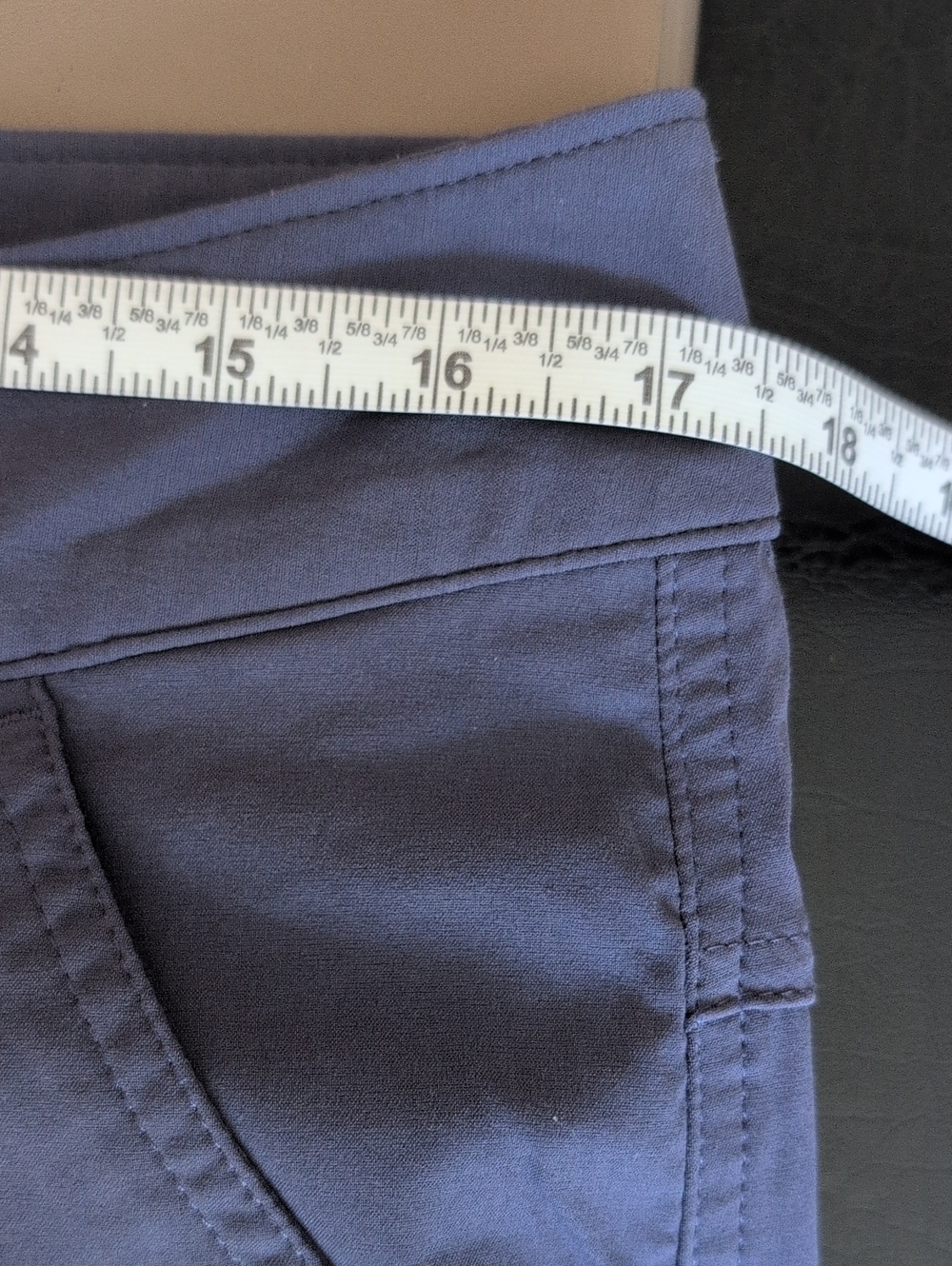 Columbia Women's Dark Blue Bermuda Shorts with Dual Button Waist - Picture 6 of 12